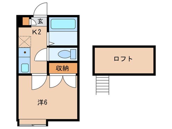 戸崎ハイツBの物件間取画像